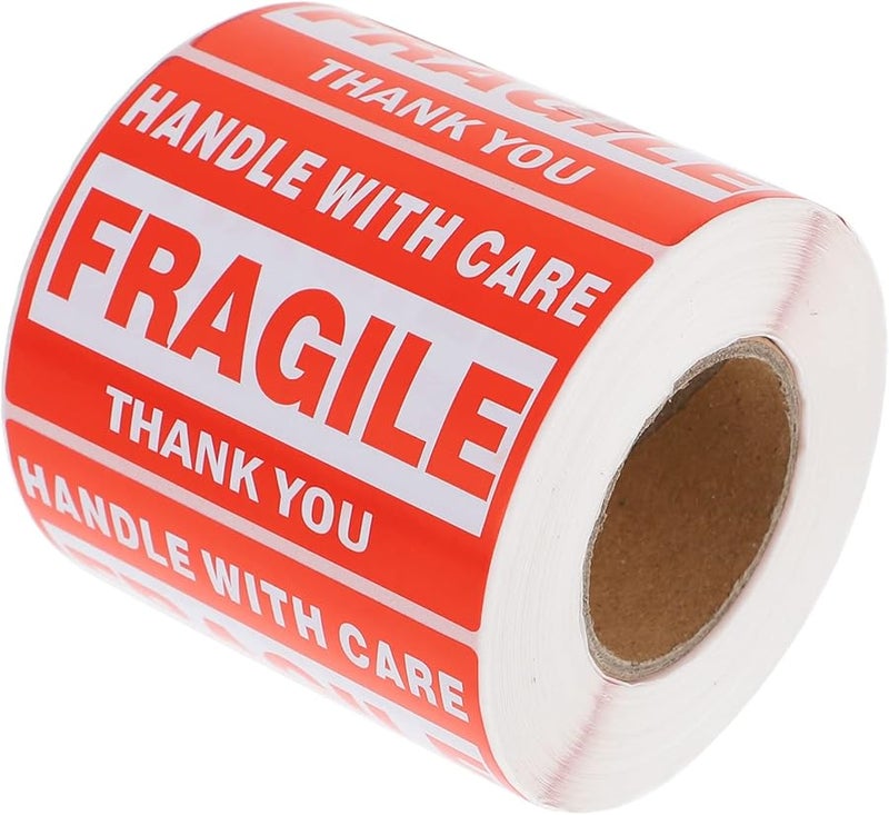 Fragile Warning Stickers 1 Roll Strong Adhesive for Shipping and Packing - Image 1